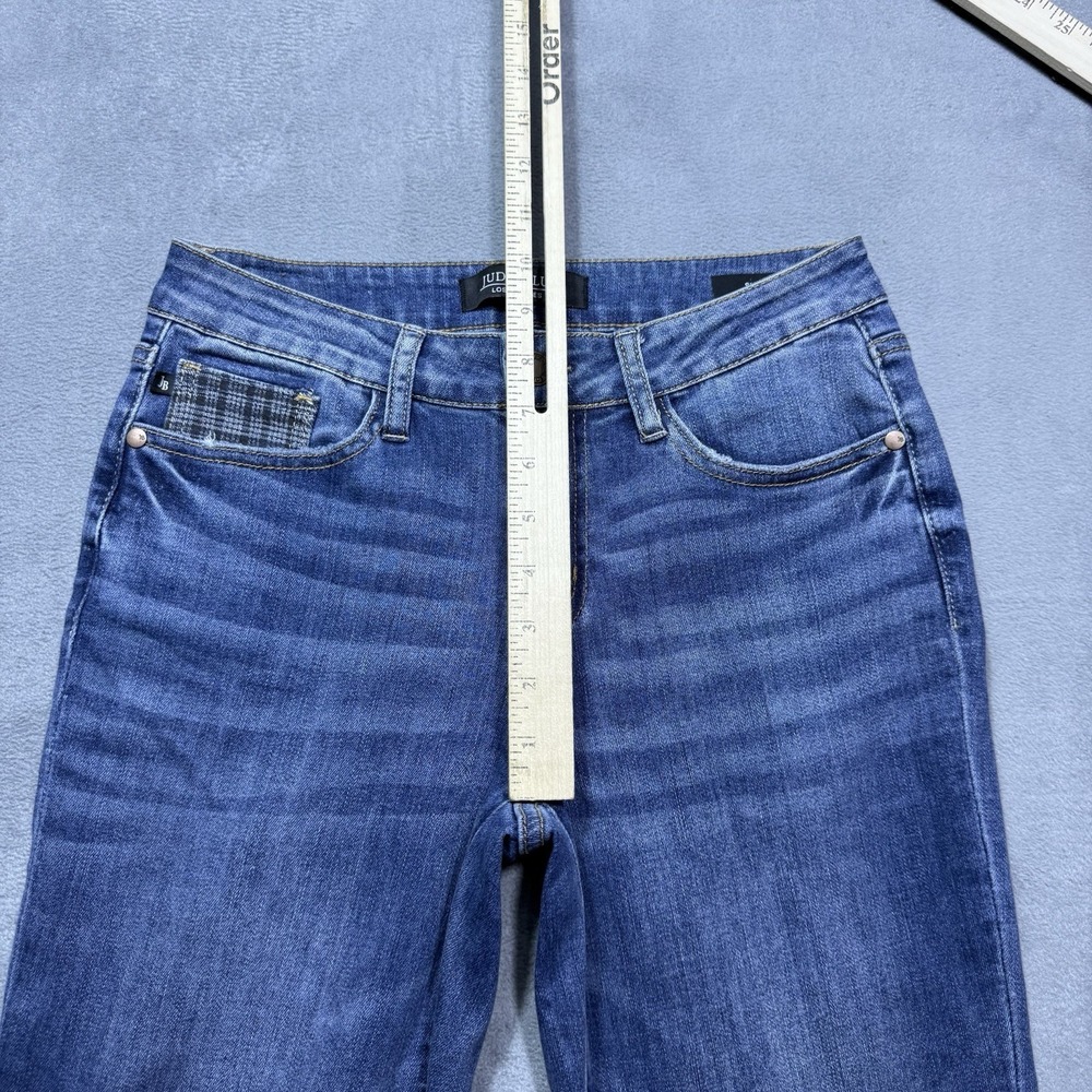 Judy Blue Jeans Womens 3/26 (26x31) Slim Fit Stretch Denim Raw Hem Boho USA - Picture 8 of 10